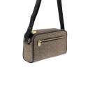 Borbonese Borsa Tracolla Small di Nylon Riciclato OP Naturale/Nero 934115I15 X11