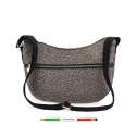 Borbonese Luna Small con taschino in Nylon Riciclato OP Naturale/Nero 934107I15X11