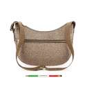 Borbonese Luna Small con taschino in Nylon Riciclato Beige/Marrone 934107I15994