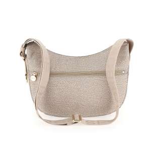 Borbonese Luna Small con taschino in Nylon Riciclato Sabbia 934107I15C75