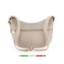 Borbonese Luna Small con taschino in Nylon Riciclato Sabbia 934107I15C75