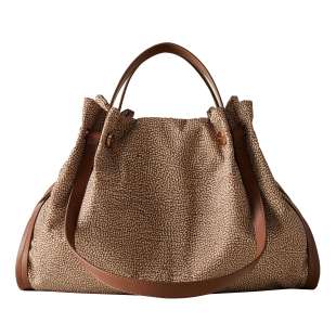 Borbonese Shopper New Orbit Large Beige/Marrone 924177AH1994