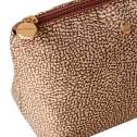 Borbonese Medium Beauty Case made of Recycled Nylon Beige/Marrone 932029I15994