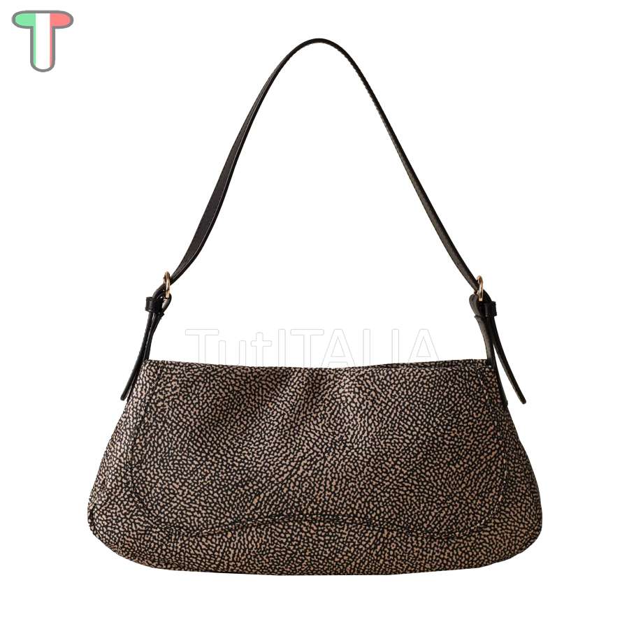 Borbonese Hobo Capri Medium OP Natural/Black 923402I15X11