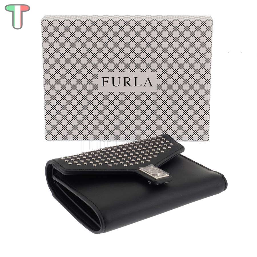 Furla Tortona S Tri-Fold Onyx 1014076
