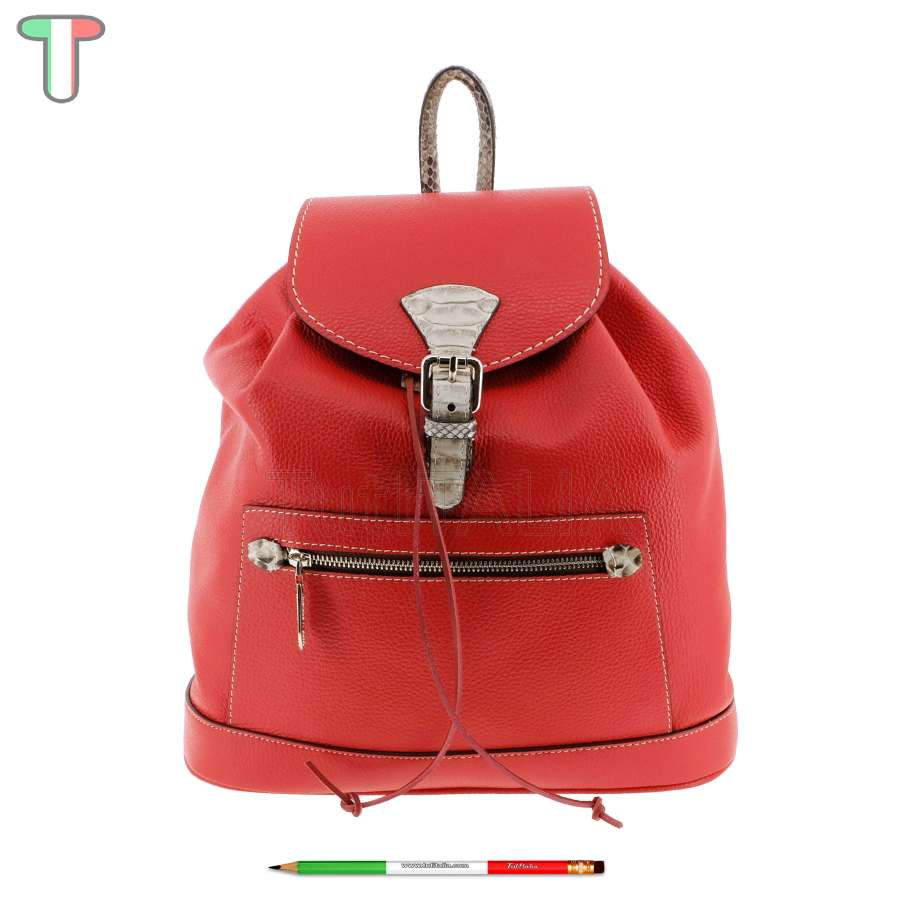 Sem Vaccaro Alce Pitone Rosso Zaino