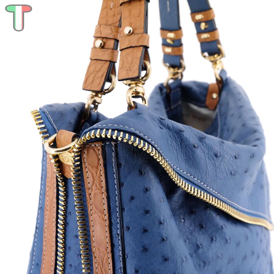 Sem Vaccaro Struzzo/Coccodrillo Blu 610