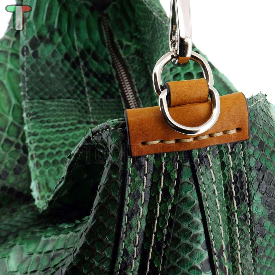 Sem Vaccaro Pitone Cuoio Smeraldo 502