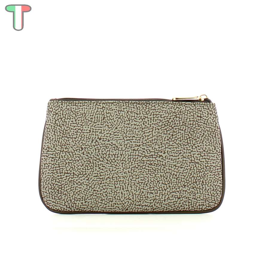 Borbonese Bustina Piatta Tortora/Marrone 220363J47U66