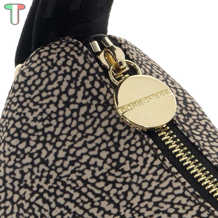 Borbonese Luna Medium Naturale/Nero 934109I15 X11