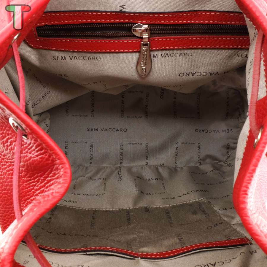 Sem Vaccaro Alce Pitone Rosso Zaino