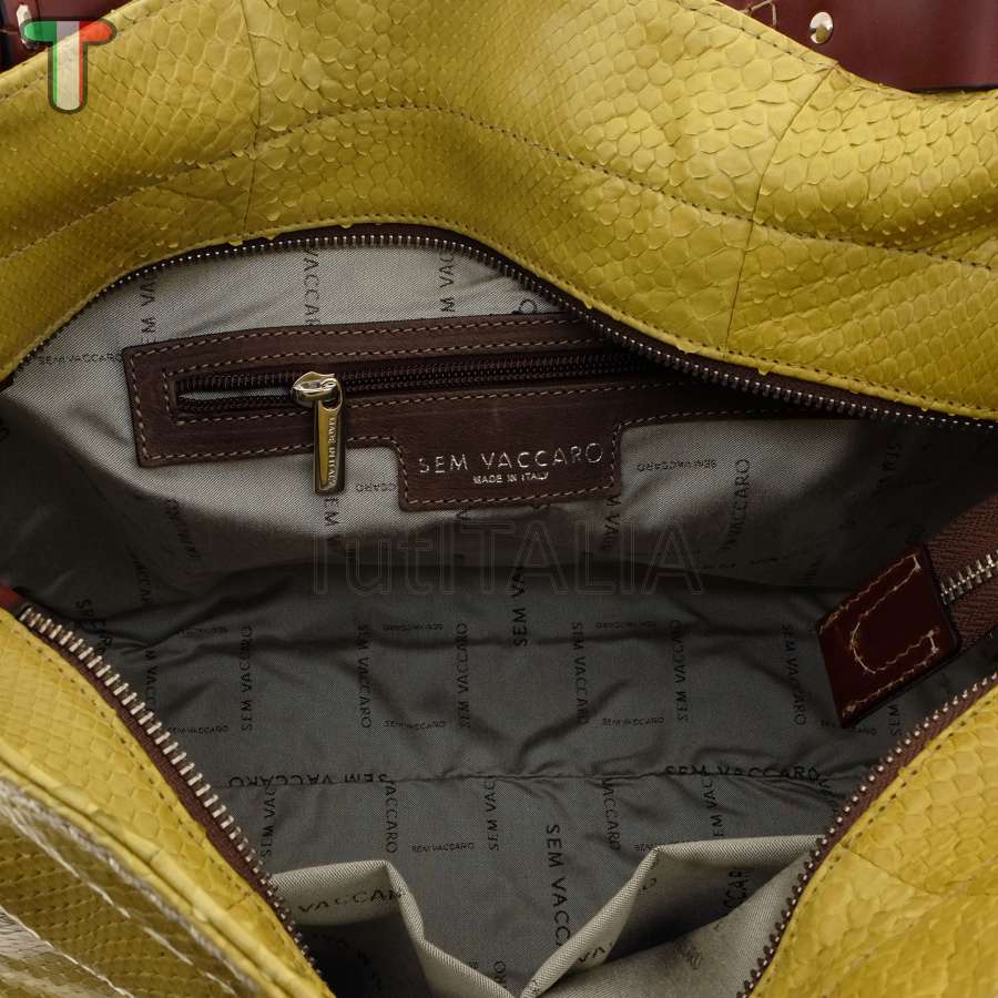 Sem Vaccaro Pitone Cuoio Giallo 502