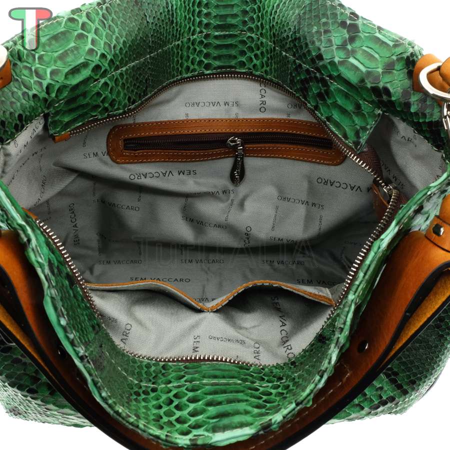 Sem Vaccaro Pitone Cuoio Smeraldo 502