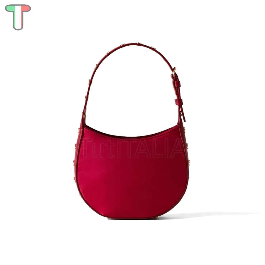 Borbonese Mini Hobo Bag 110 Swarovski Borgogna 923047AT3Z59