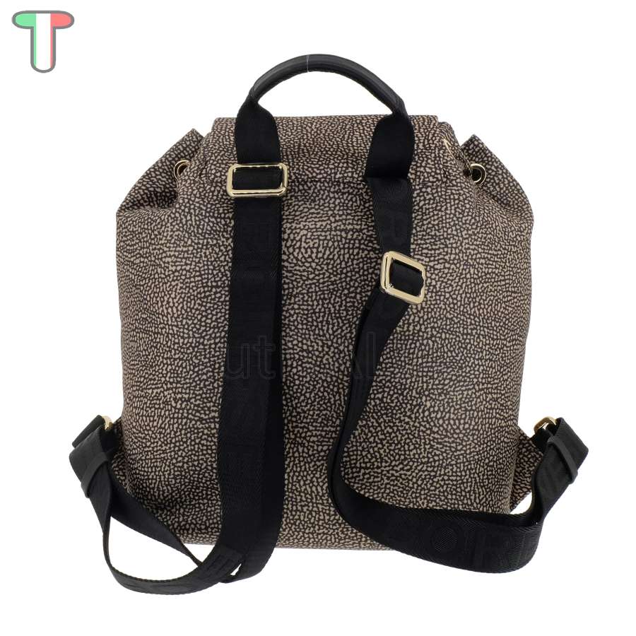 Borbonese Zaino Eco Line Medium OP Naturale/Nero 934486I15 X11