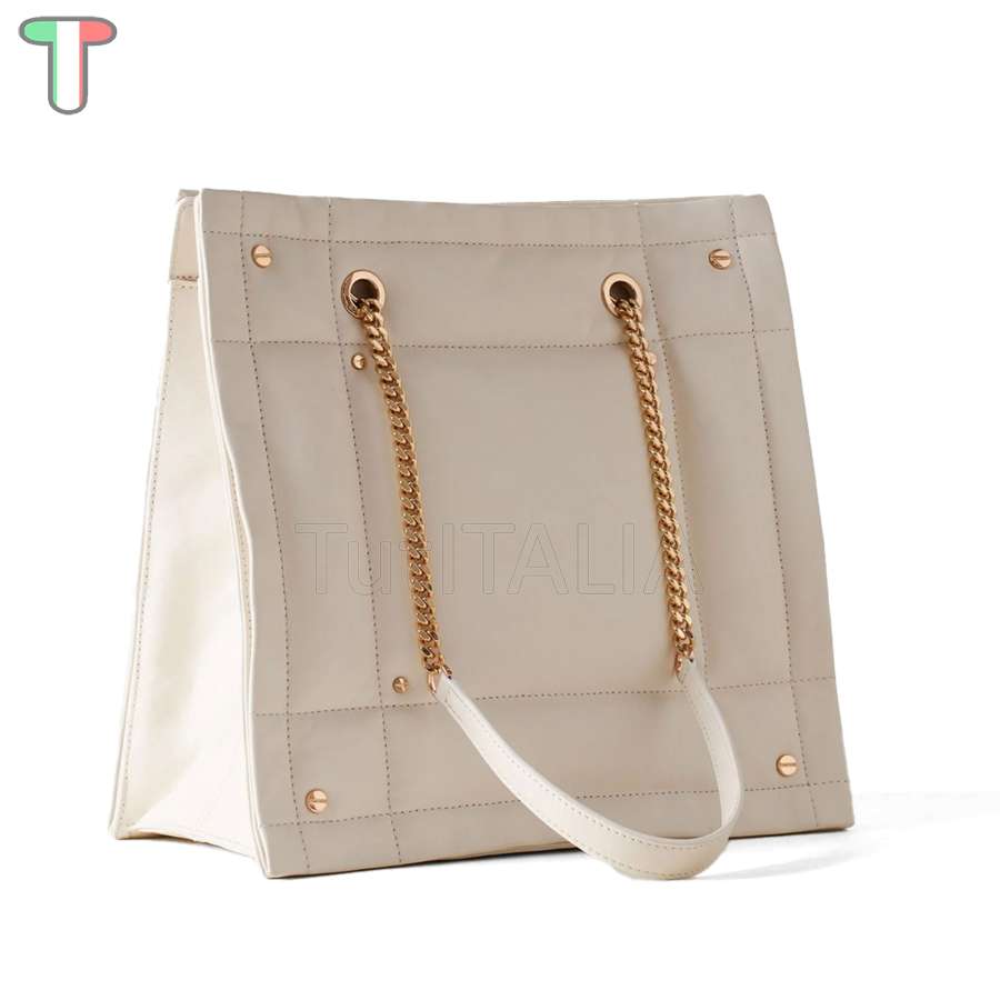 Borbonese Borsa a spalla Reverse Medium Chantilly Cream 924674F29Z61