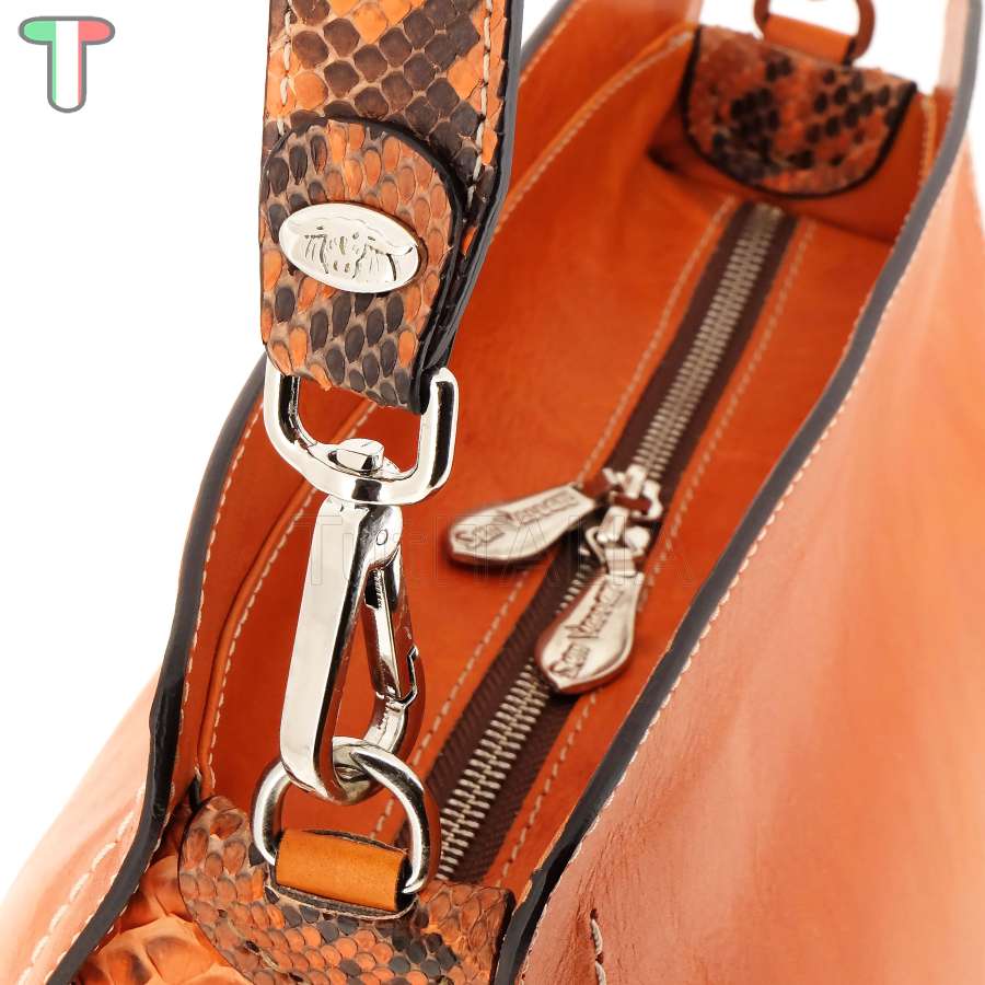 Sem Vaccaro Vacchetta Pitone Arancio 2503