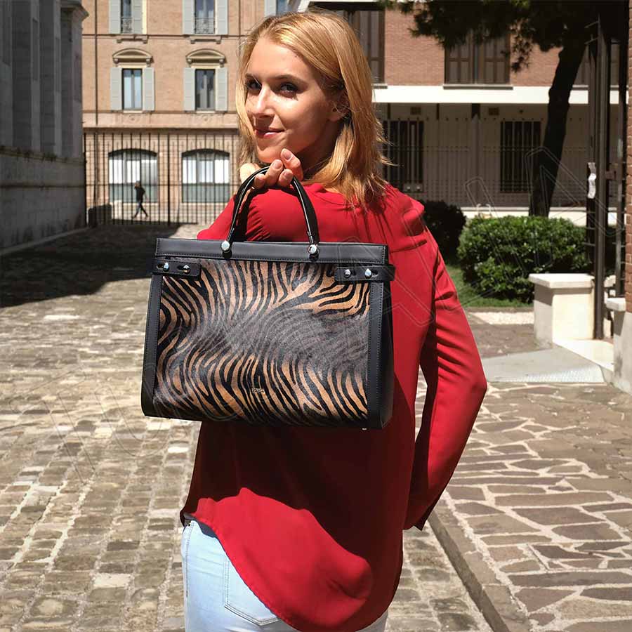 FURLA LADY M 1033811 TONI NATURALI+NERO